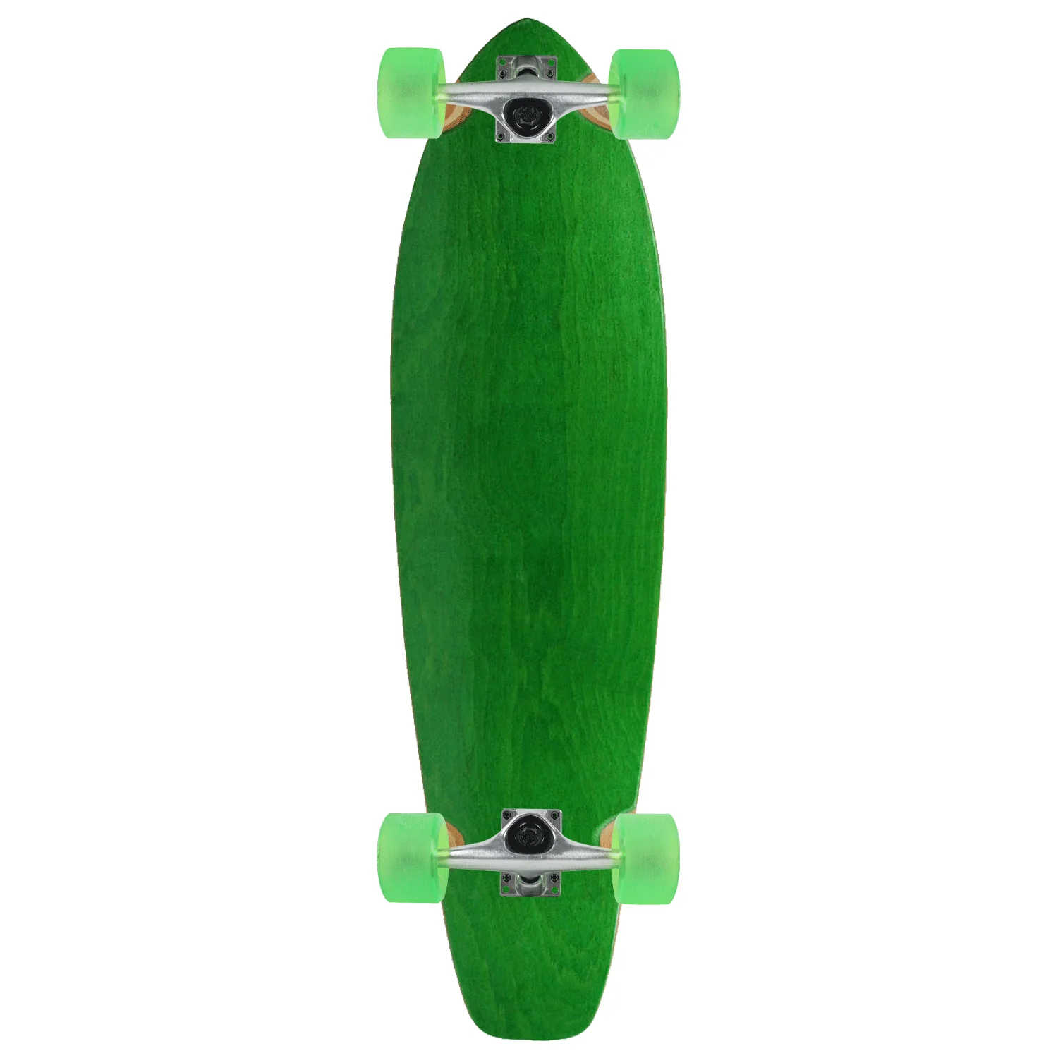 Moose Kicktail 9.75" x 36.5" Longboard Stained Green Complete - Image 2