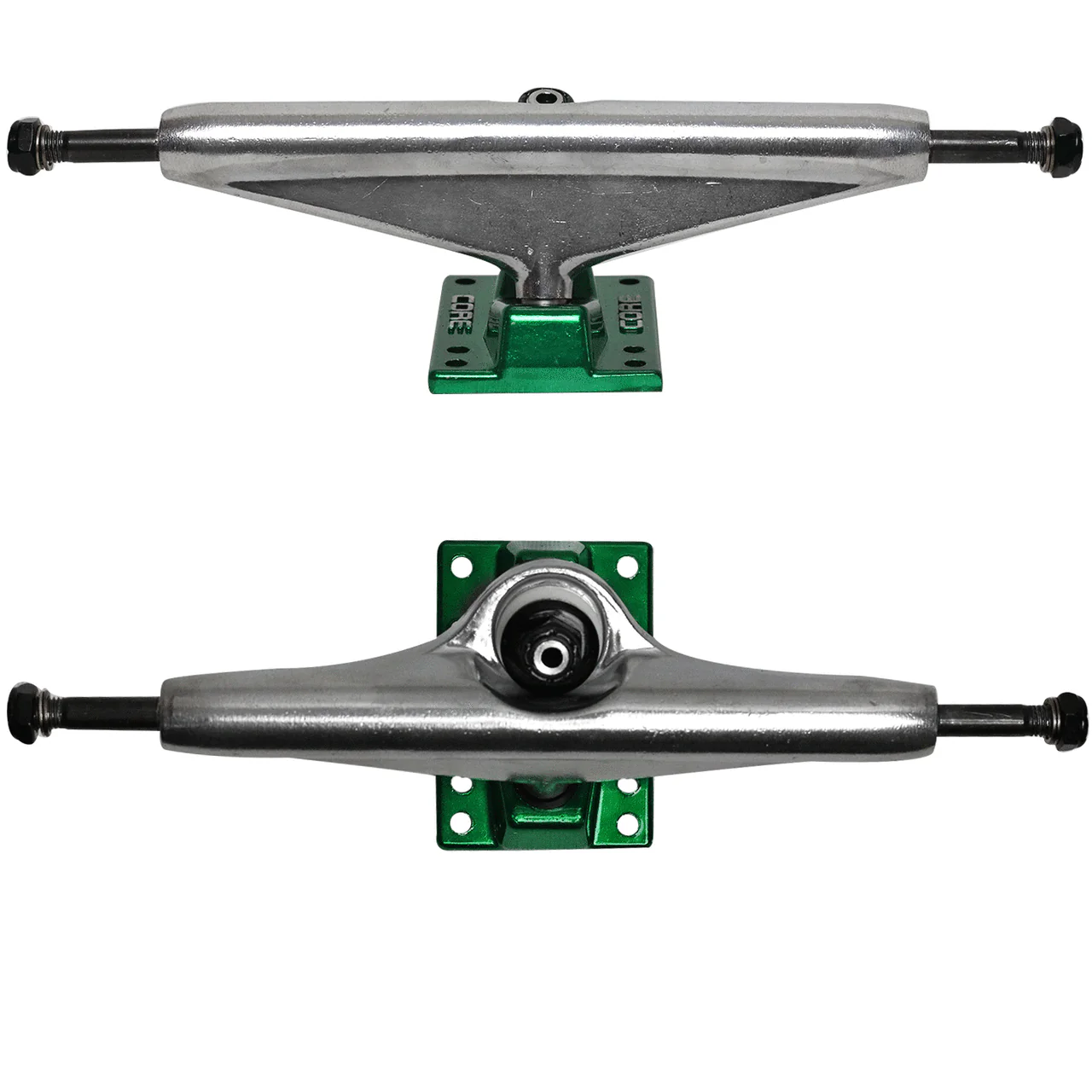 Moose Old School 30" Stained Pink, Hollow Silver/Green Trucks, 58mm Green Wheels - Image 3