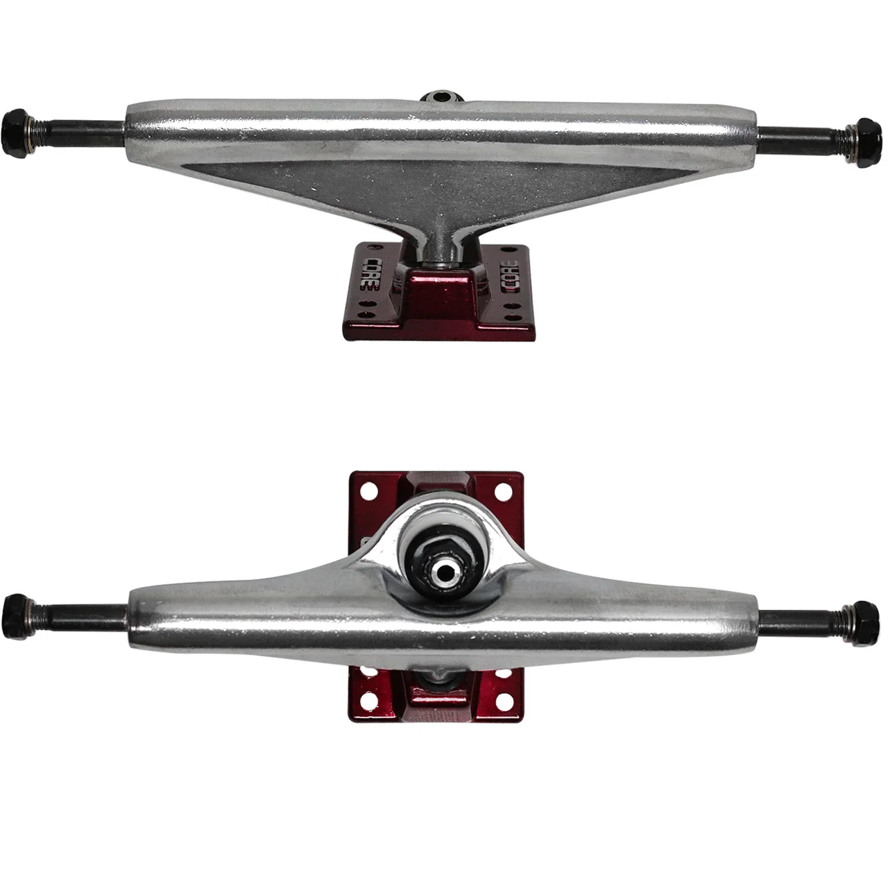 Moose Old School 30" Stained Red, Hollow Silver/Red Trucks, 58mm Red Wheels - Image 3