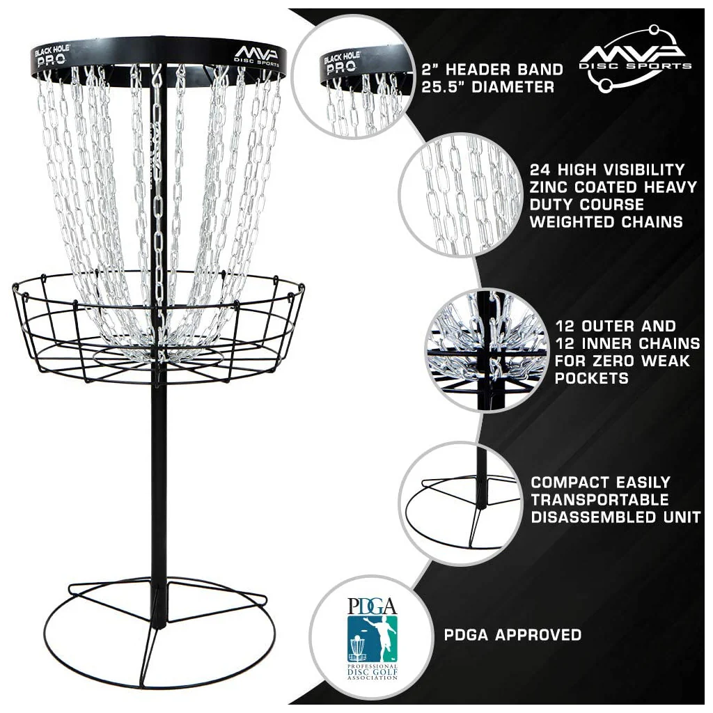 MVP Disc Golf Basket Black Hole Pro - Image 3