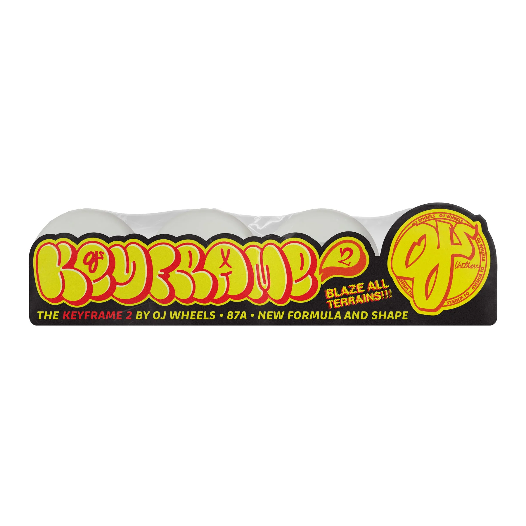 OJ Skateboard Wheels 54mm Keyframe 2 87A White - Image 5
