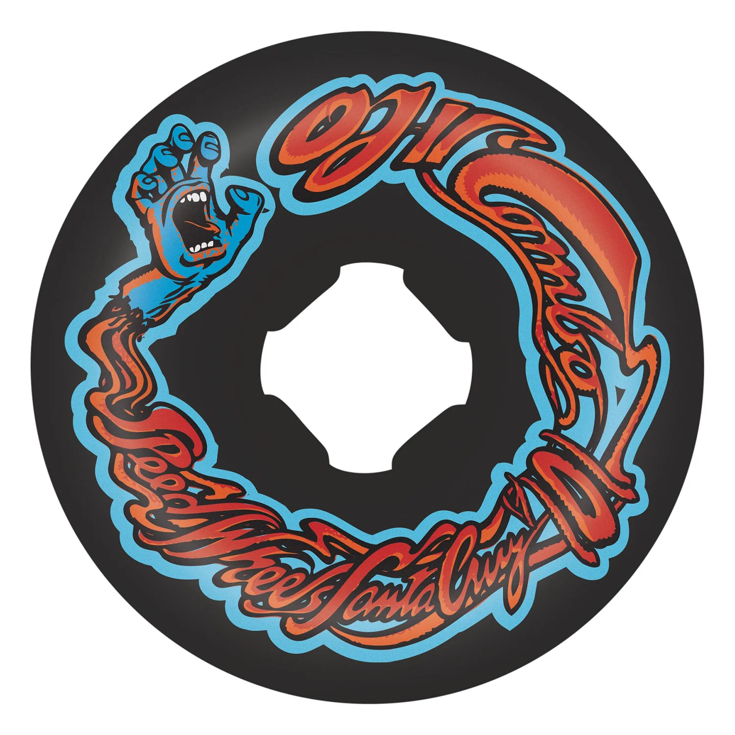 OJ Skateboard Wheels 56mm Screaming Hand Chubbies 101A Black - Image 2