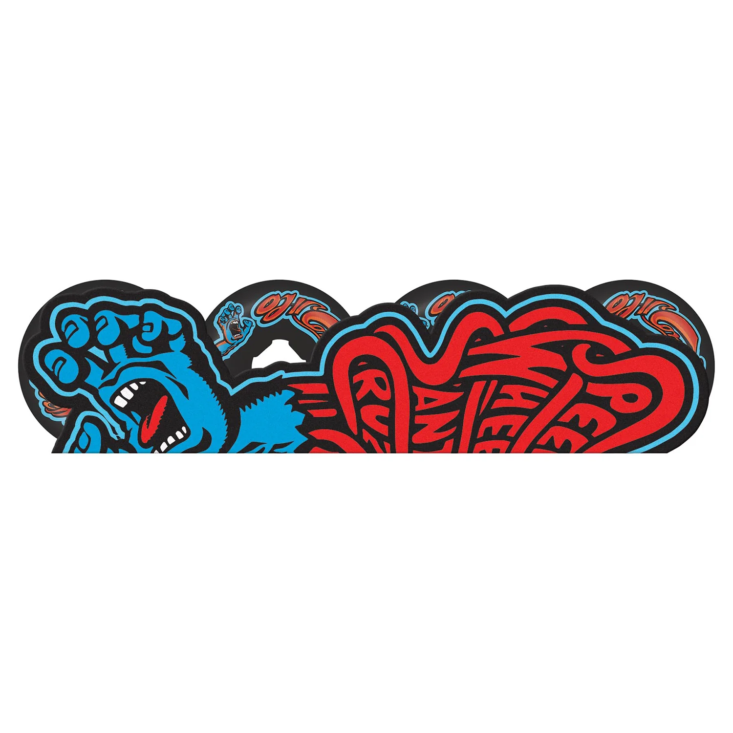 OJ Skateboard Wheels 56mm Screaming Hand Chubbies 101A Black - Image 5