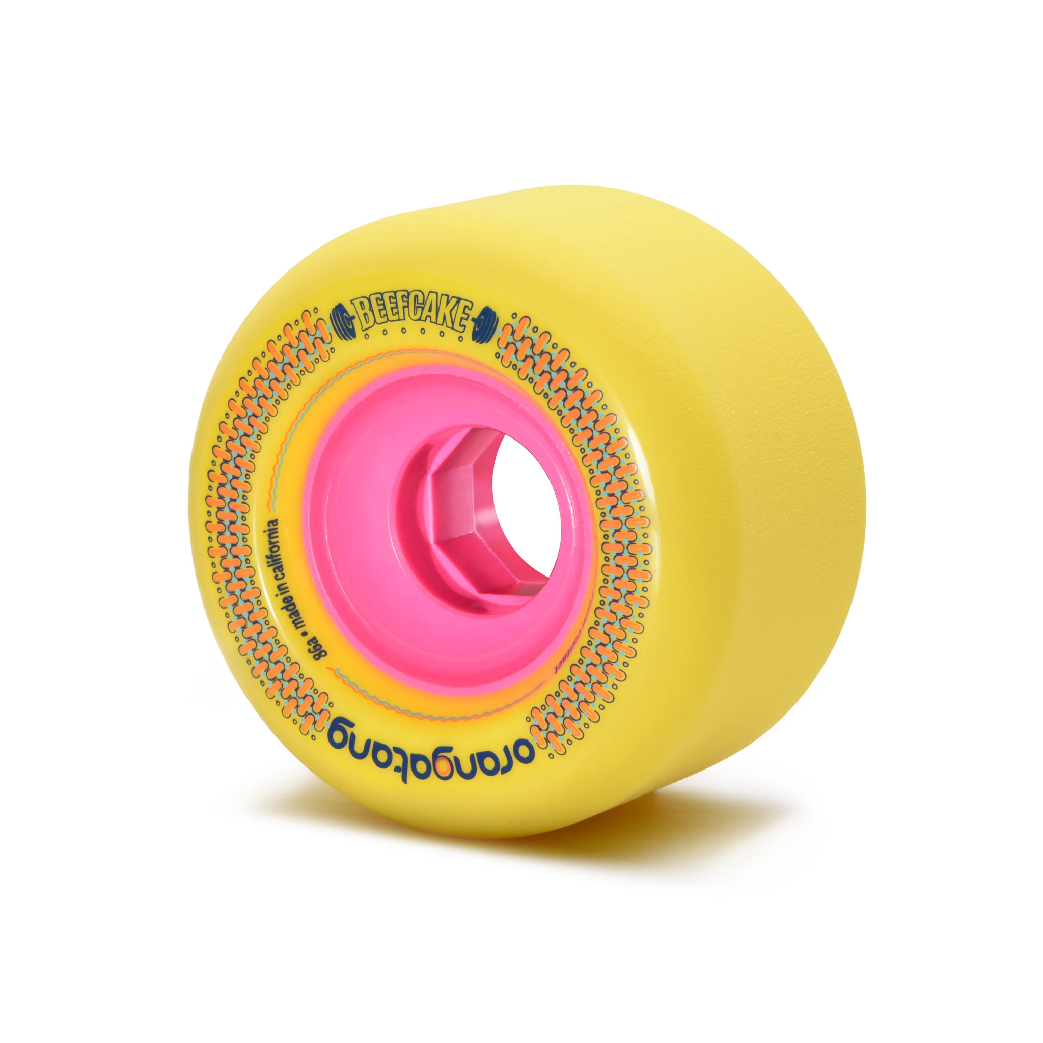 Orangatang Longboard Wheels Beefcake Yellow 73mm 86A