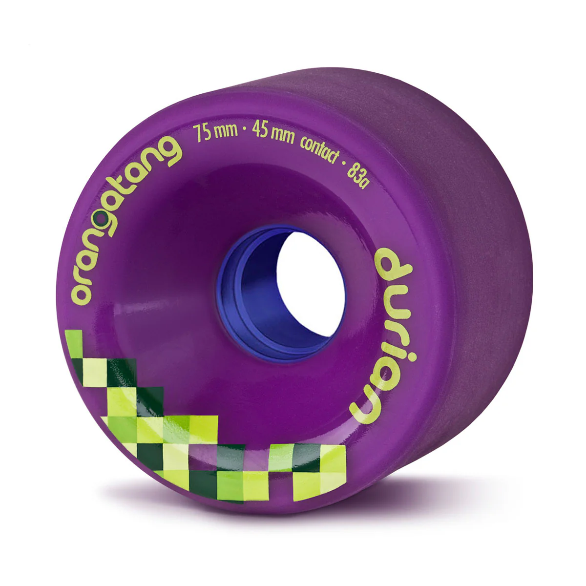 Orangatang Longboard Wheels Durian Purple 75mm 83A with Loaded Jehu V2 Bearings - Image 2