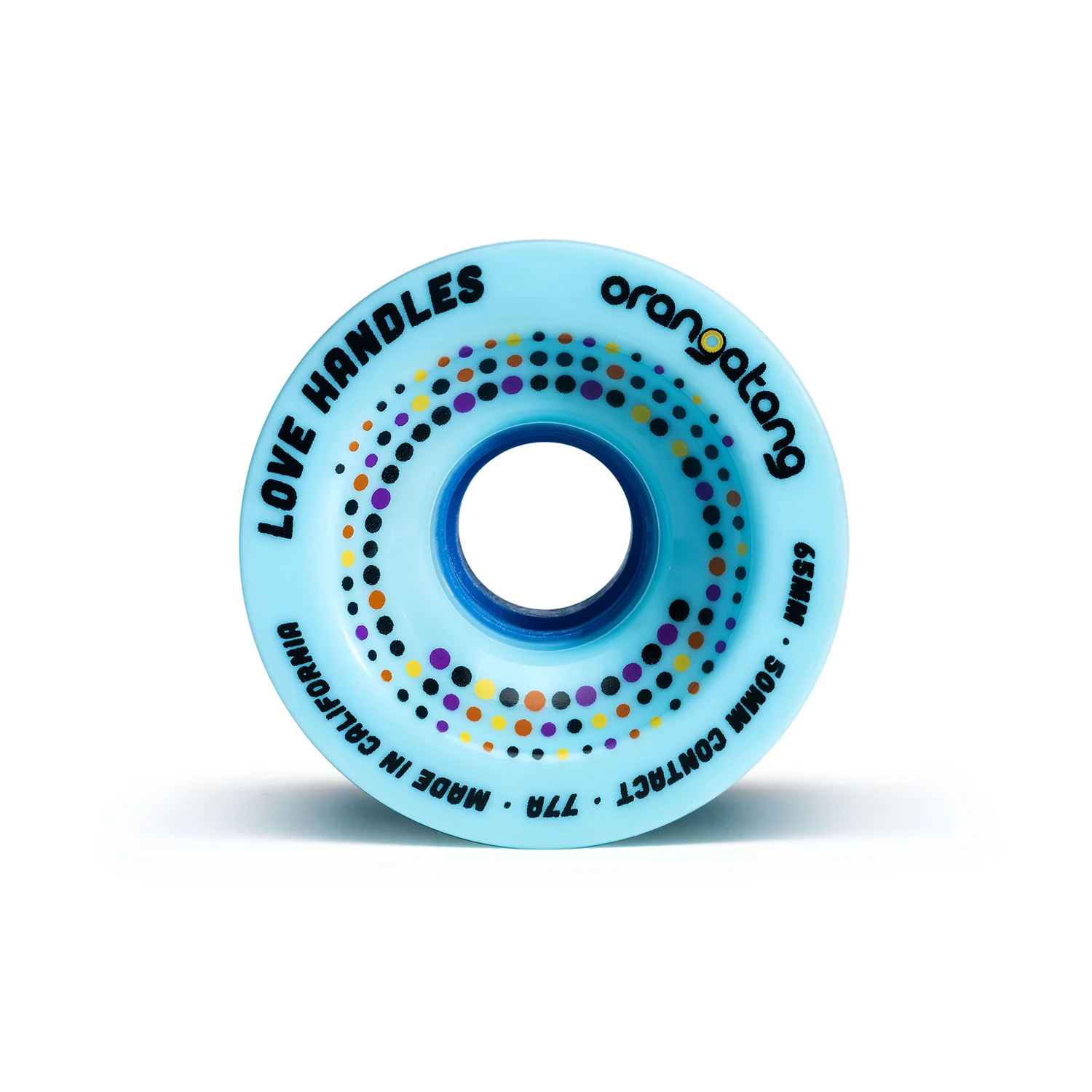 Orangatang Longboard Wheels Love Handles Blue 65mm 77A - Image 3