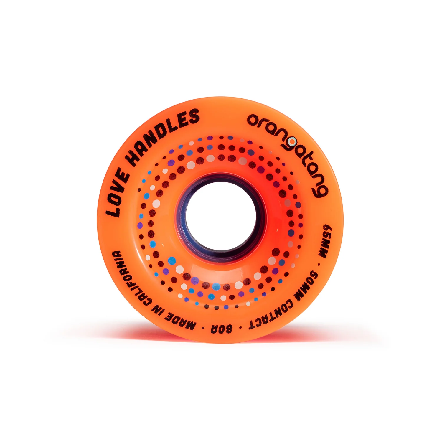 Orangatang Longboard Wheels Love Handles Orange 65mm 80A - Image 3