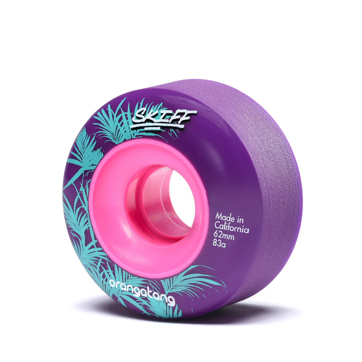 Orangatang Longboard Wheels Skiff Slasher Purple 62mm 83A with Loaded Jehu V2 Bearings - Image 2