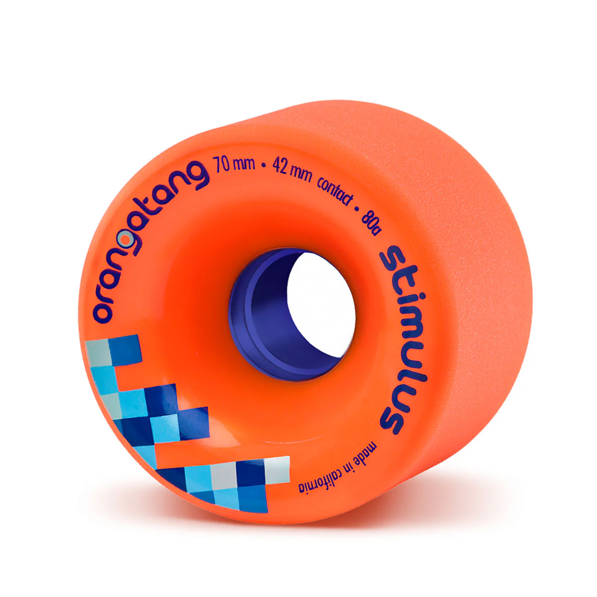 Orangatang Longboard Wheels Stimulus Orange 70mm 80A with Loaded Jehu V2 Bearings - Image 2