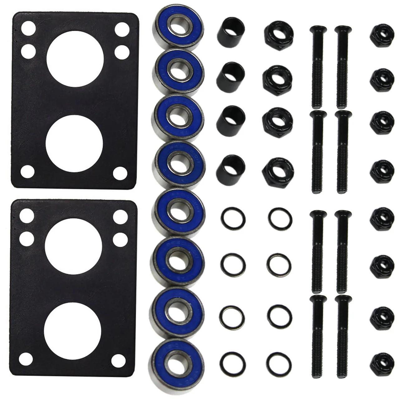 Paris Longboard Trucks, Wheels, Hardware, and Abec 7 Bearings Kit - V2 180 Raw + Bigfoot 65mm 78A Blue - Image 5