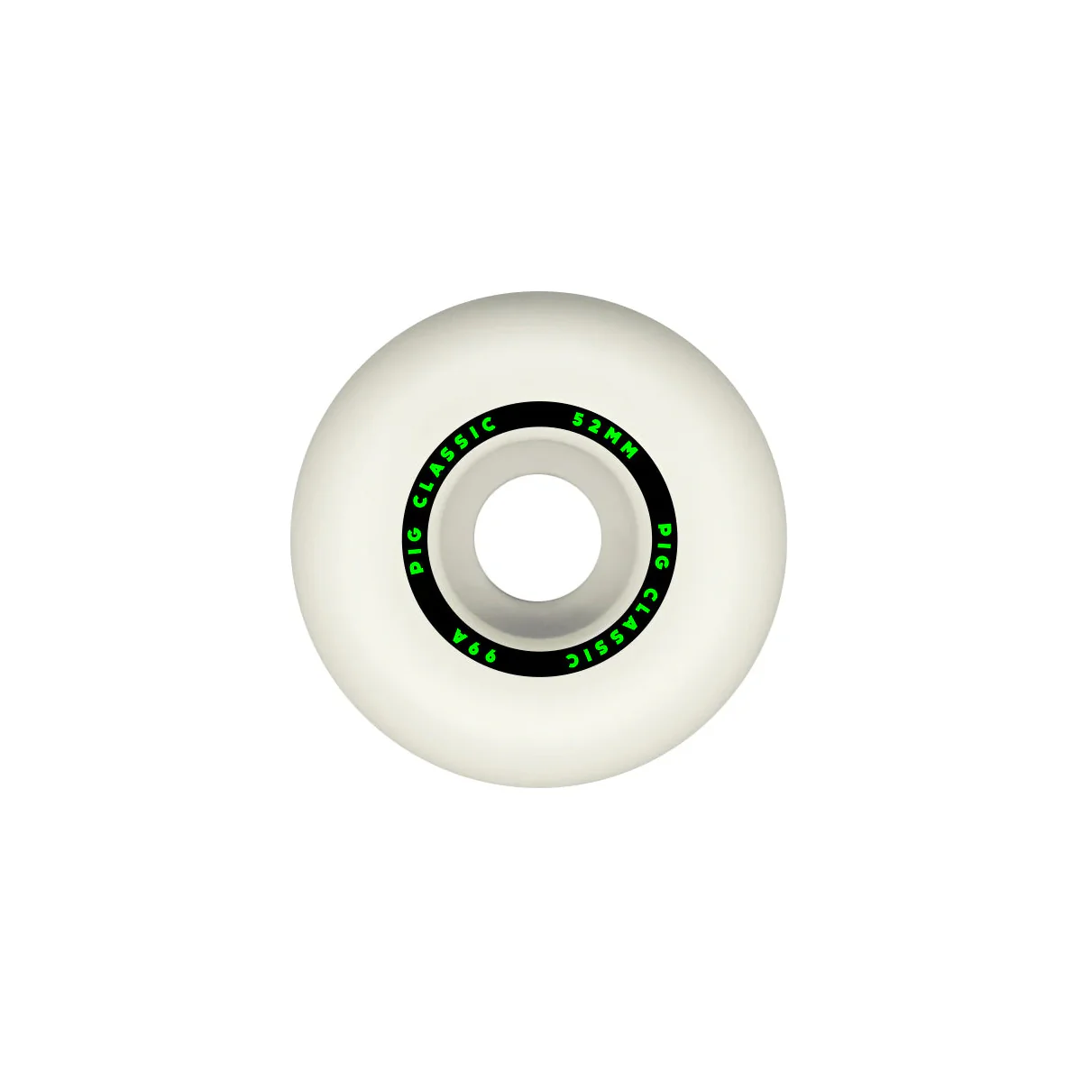 Pig Skateboard Wheels 52mm Classic 99A White - Image 3