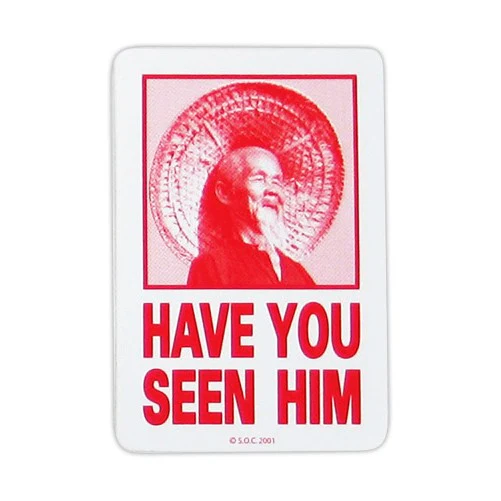 Powell Peralta Animal Chin HAVE YOU SEEN HIM Skateboard Sticker RED