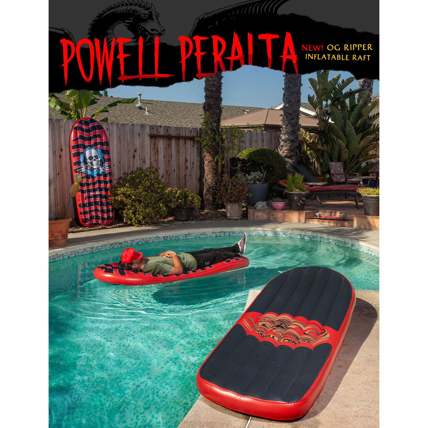 Powell Peralta Ripper Inflatable Raft Red - Image 4