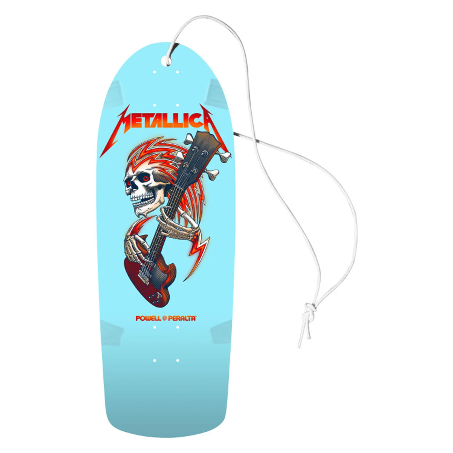Powell Peralta Skateboard Air Freshener Metallica Colab Light Blue - Pineapple Scent - Image 2