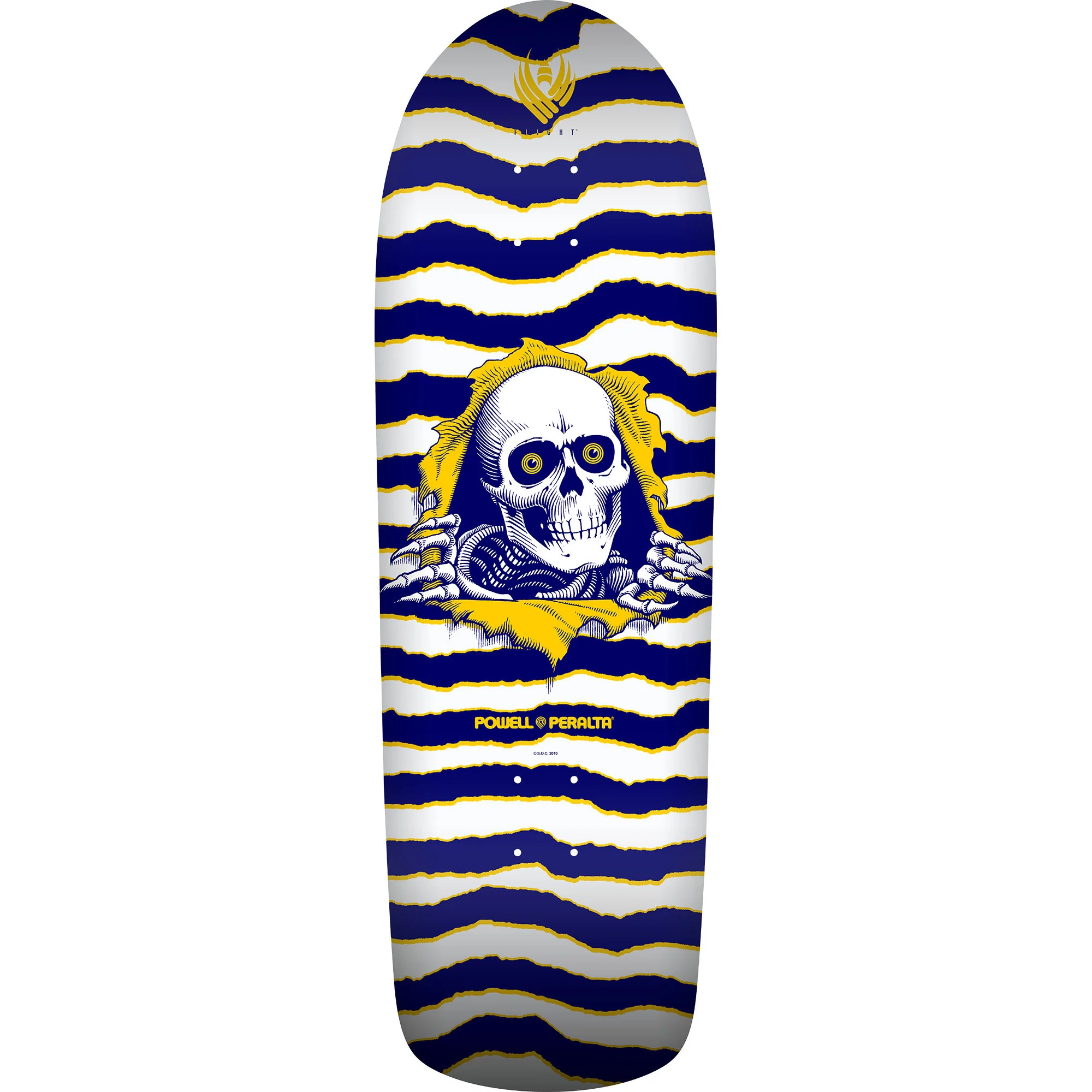 Powell Peralta Skateboard Deck Flight Ripper Blue/White 9.7" x 31.32"