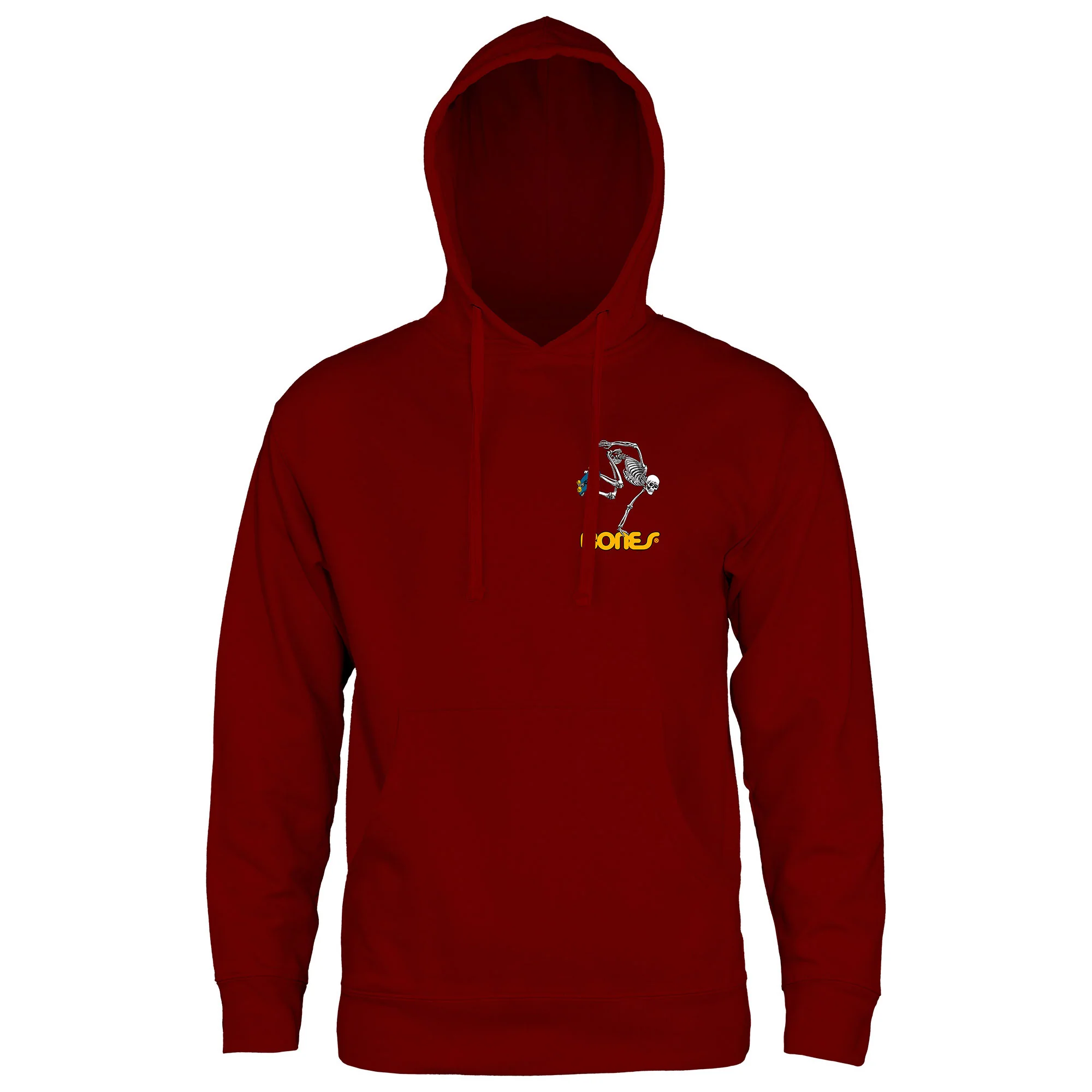 Powell Peralta Skateboard Hoody Skateboard Skeleton Maroon - Image 3