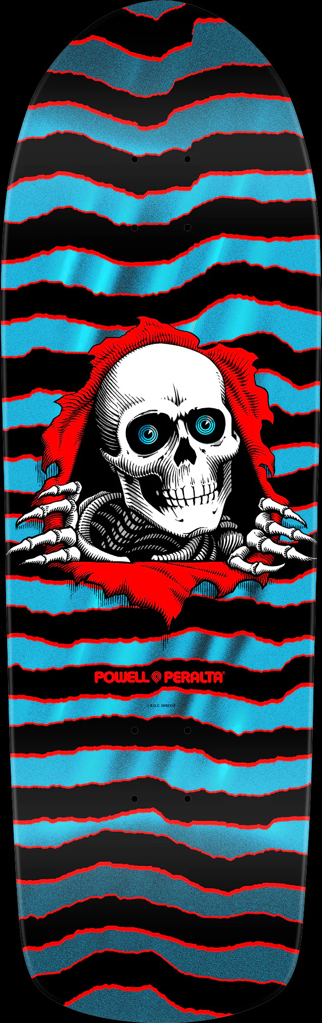 Powell Peralta Skateboard OS Ripper Red/Blue Foil / Independent/ Rat Bones Black - Image 6