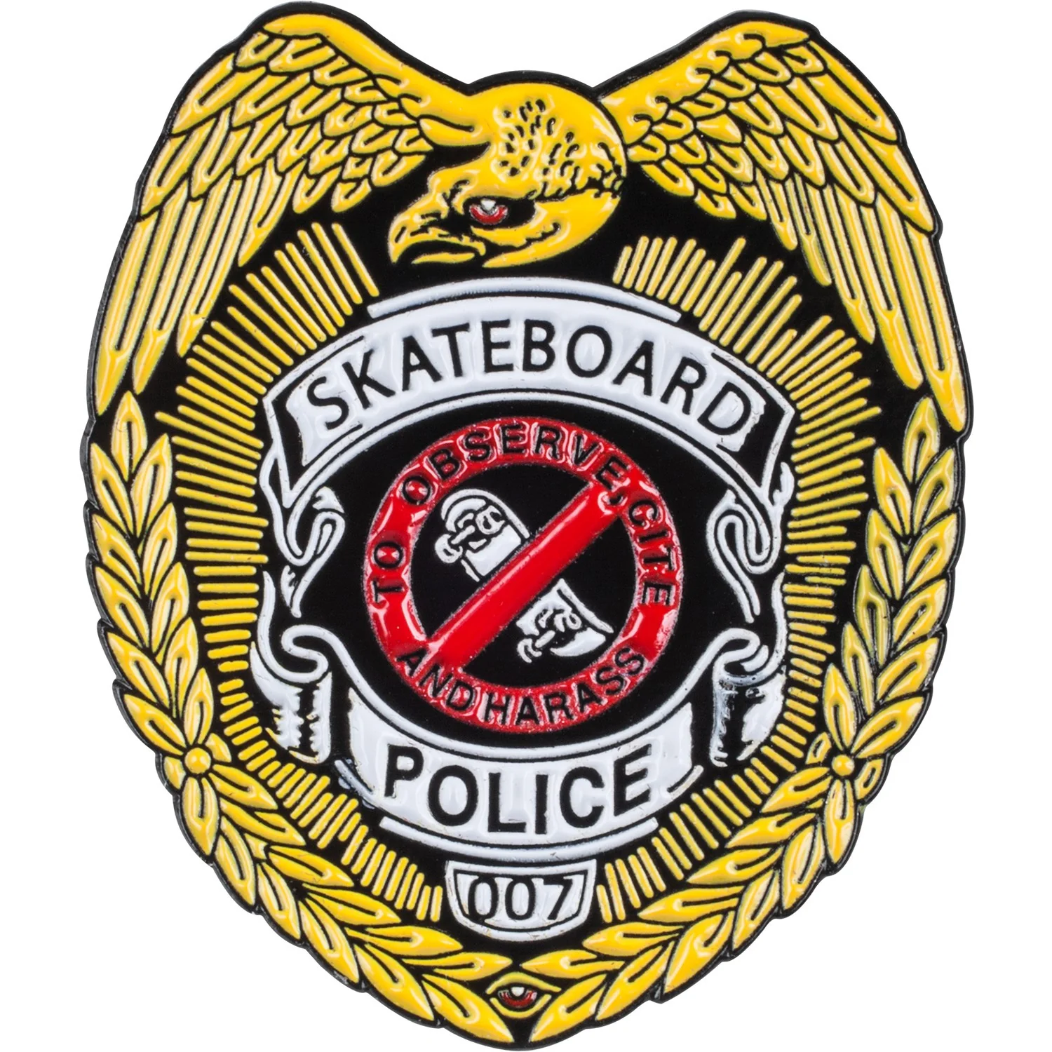 Powell Peralta Skateboard Police Skateboard Lapel Pin