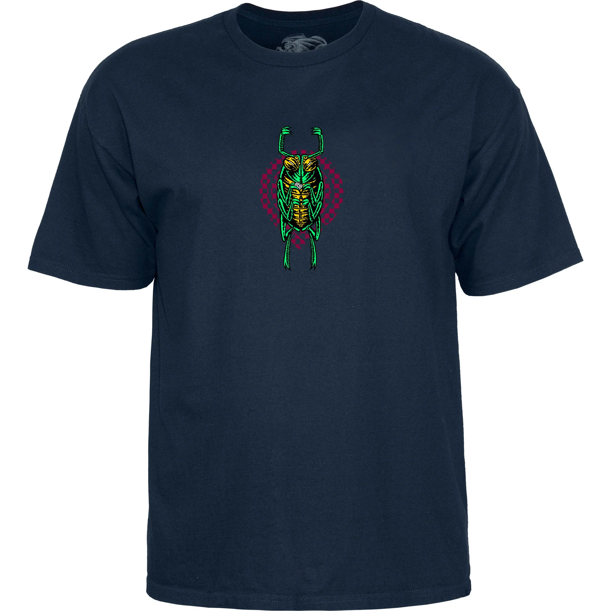 Powell Peralta Skateboard Shirt Mike Vallely Bug Navy - Image 3