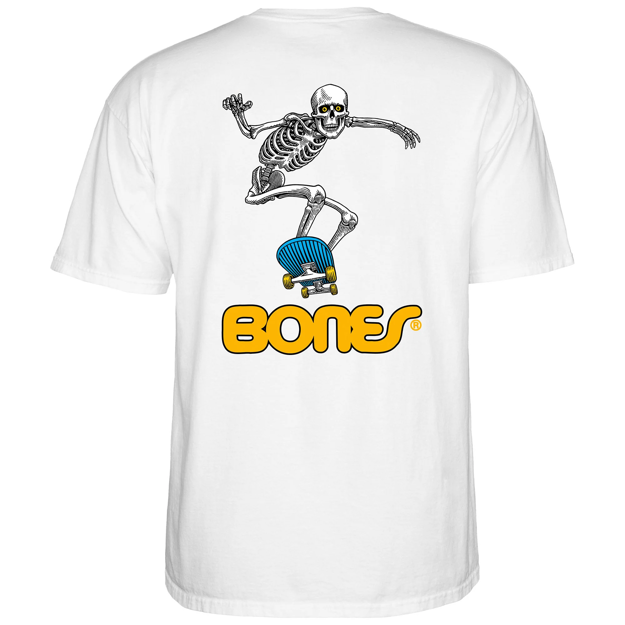 Powell Peralta Skateboard Shirt Skateboard Skeleton 2 White - Image 3
