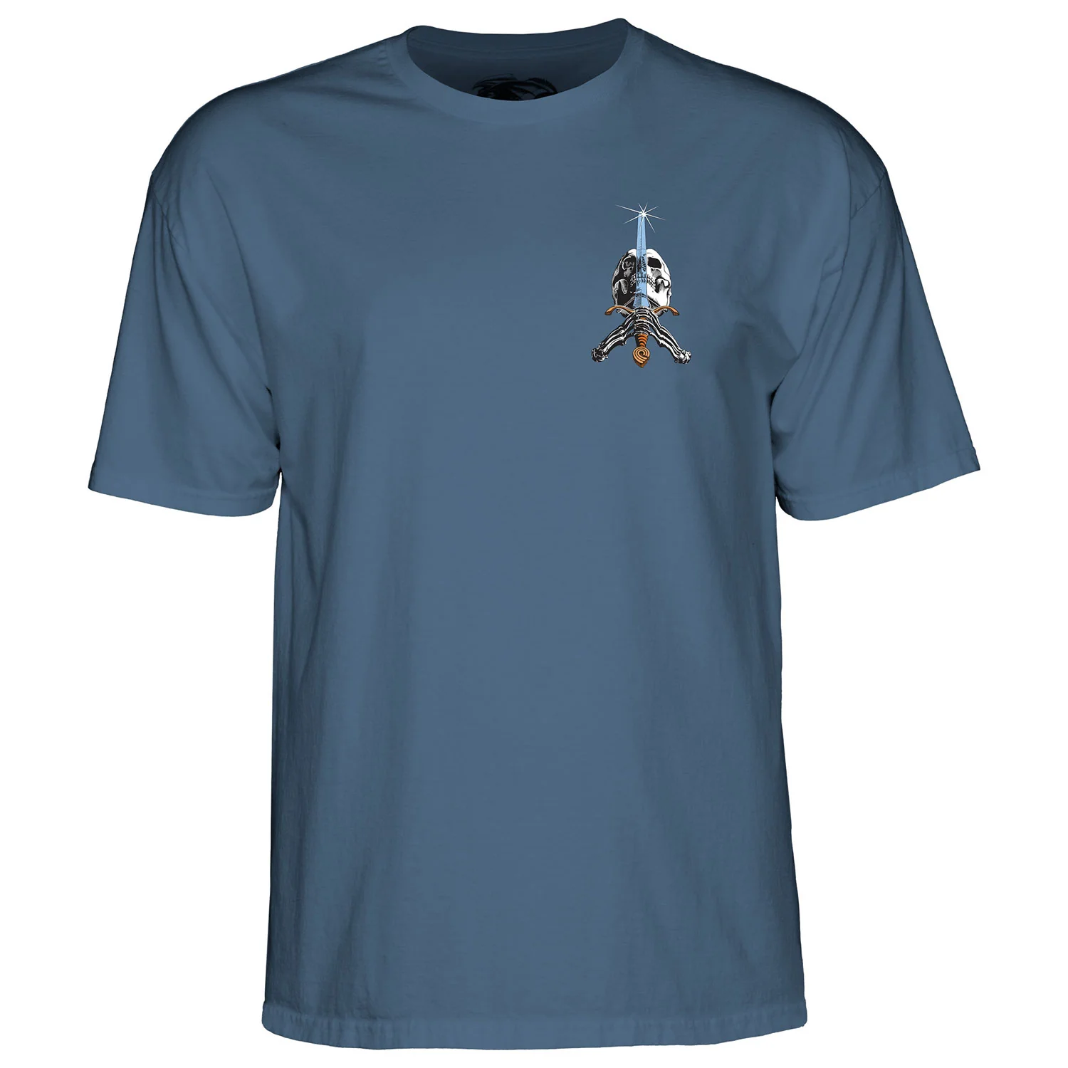 Powell Peralta Skateboard Shirt Skull and Sword Indigo Blue - Image 3