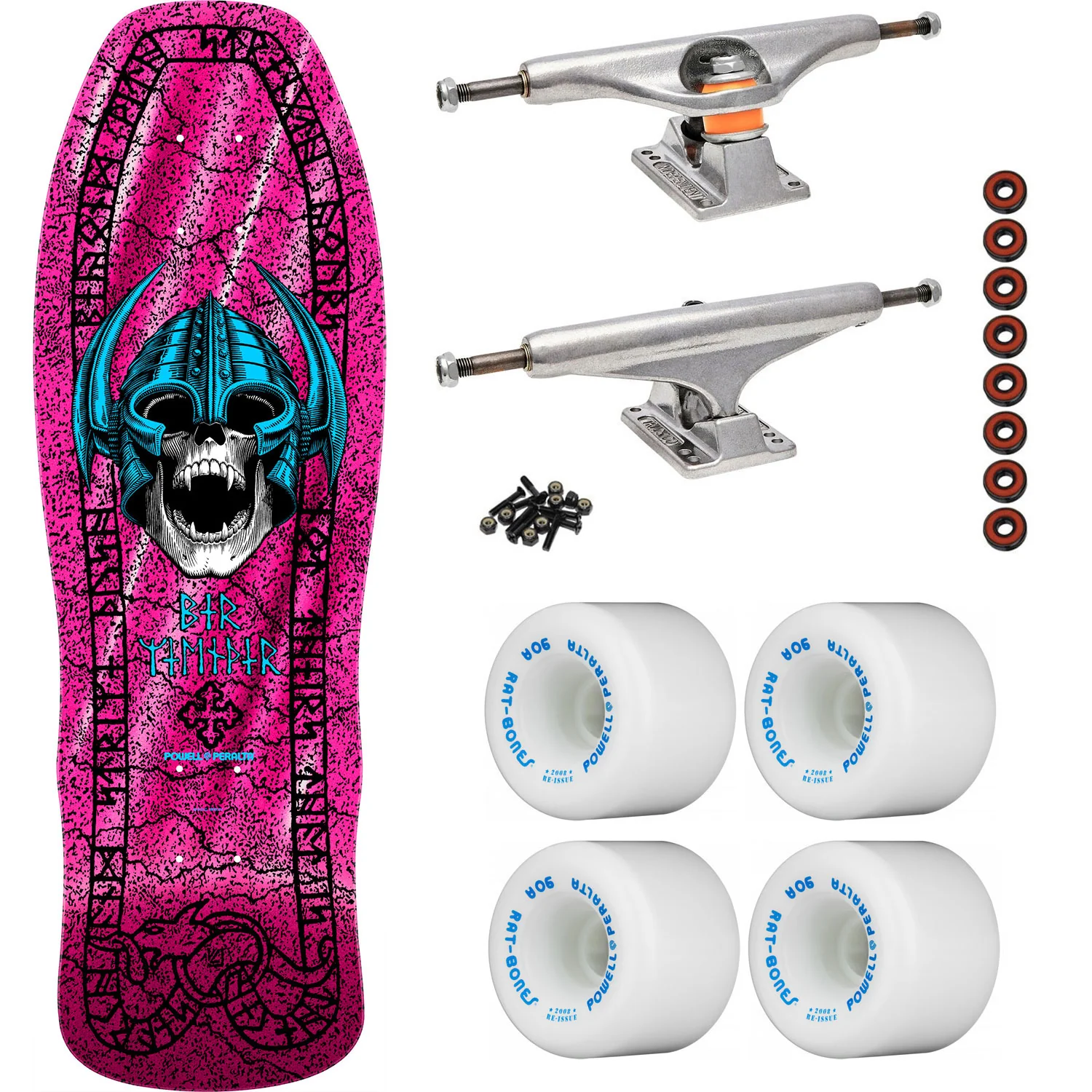 Powell Peralta Skateboard Welinder Classic Pink Foil / Independent/ Rat Bones White