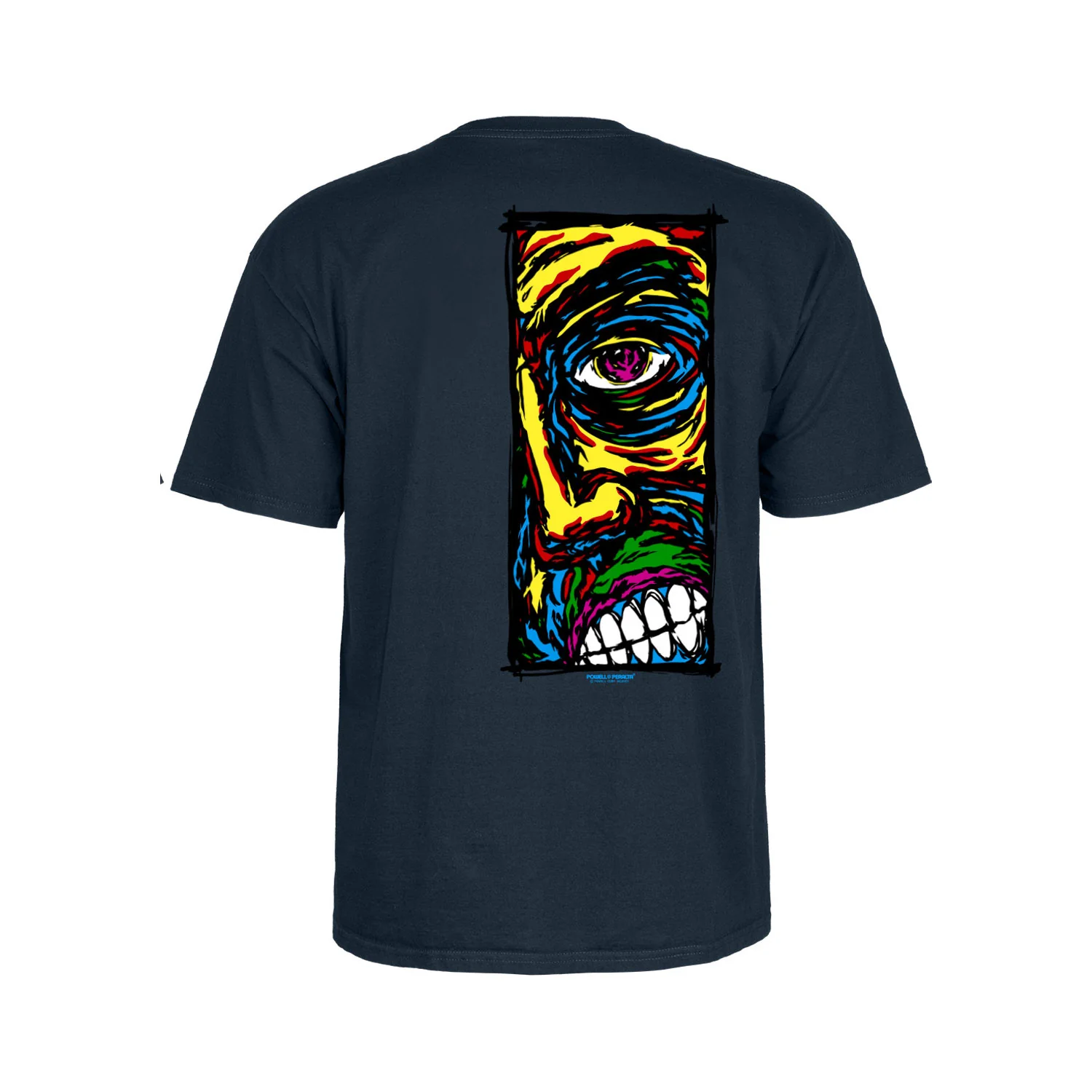 Powell Peralta Skateboards Shirt Lance Conklin Face Navy - Image 2