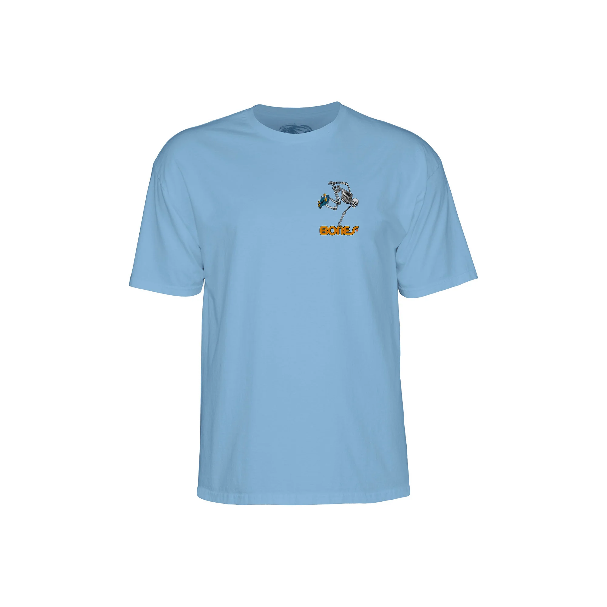 Powell Peralta Skateboards T-Shirt Skateboard Skeleton Baby Blue - Image 3