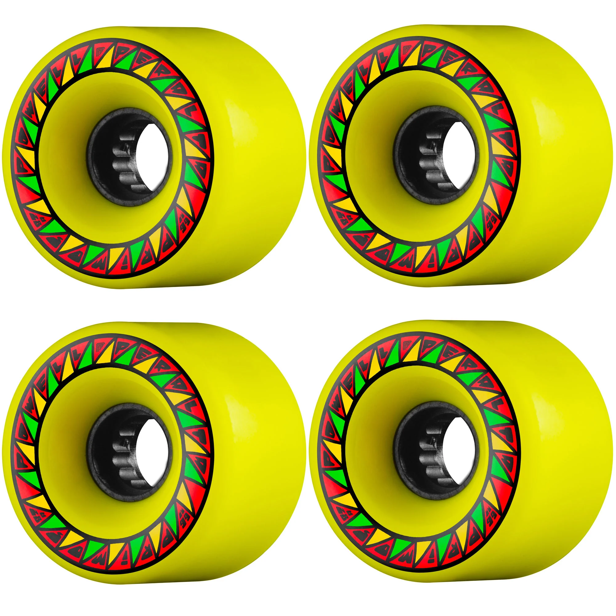Powell Peralta Wheels 66mm Primo 82A SSF Yellow Blue Skateboard Longboard Cruiser