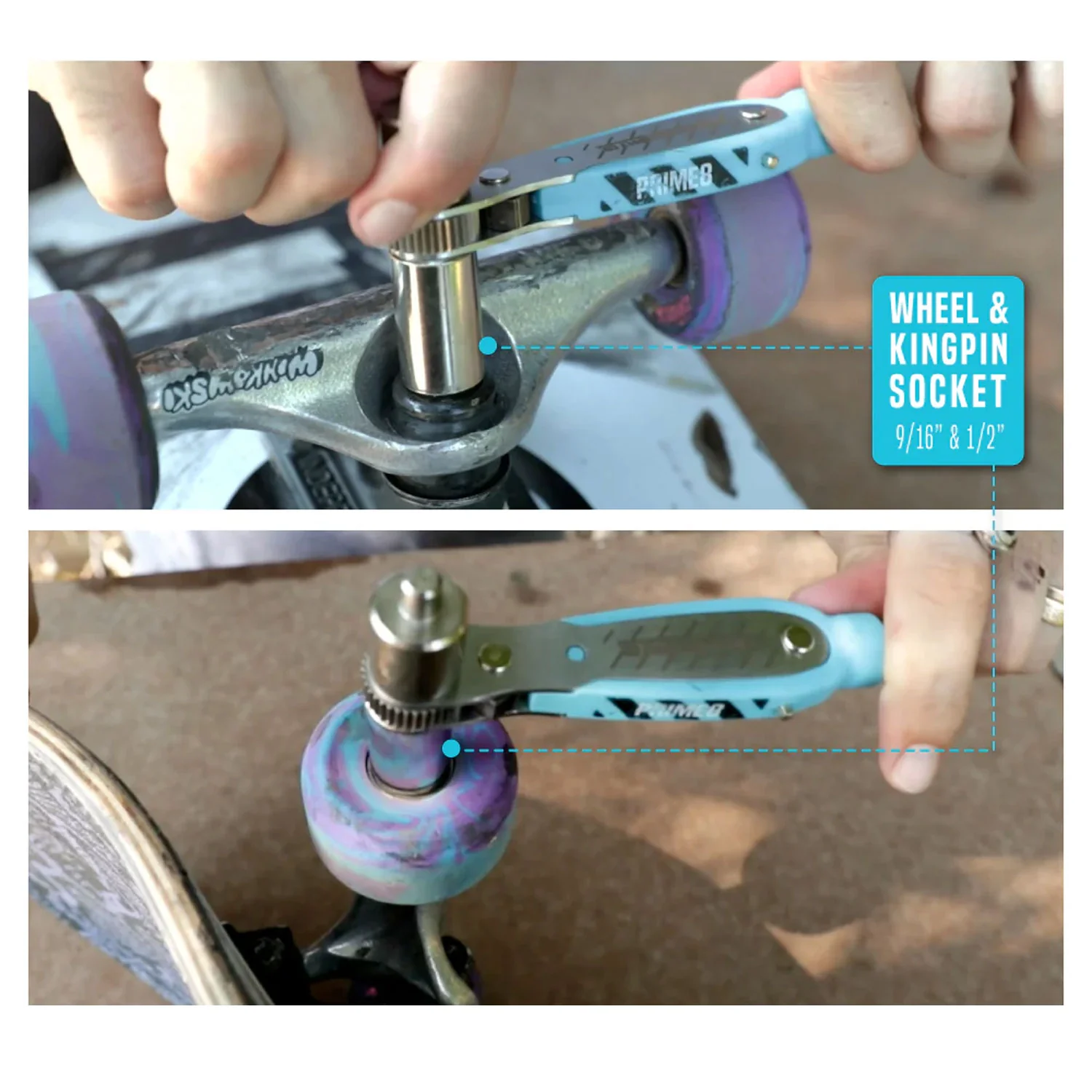 Prime8 Skateboard Tool Number 1 Ratchet Black - Image 4