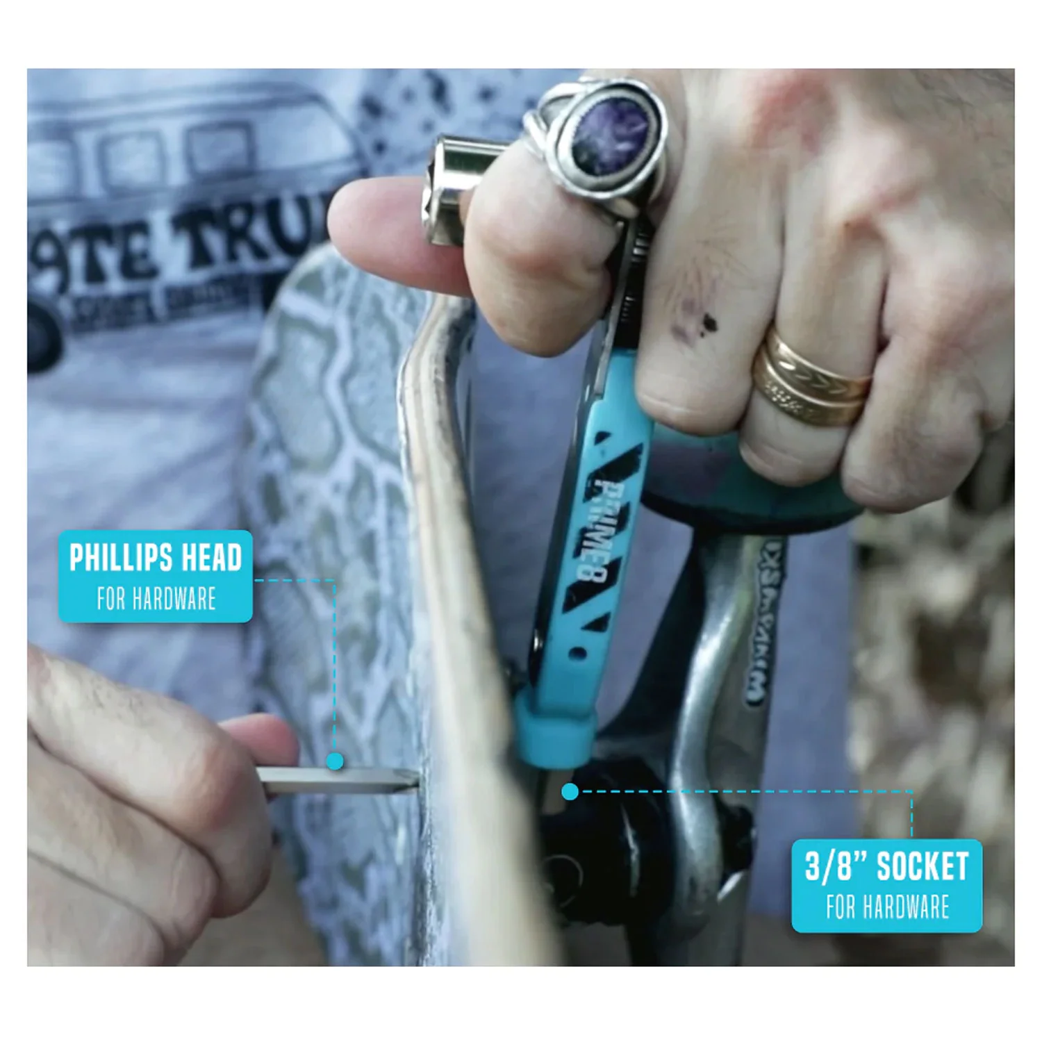 Prime8 Skateboard Tool Number 1 Ratchet Yellow - Image 3