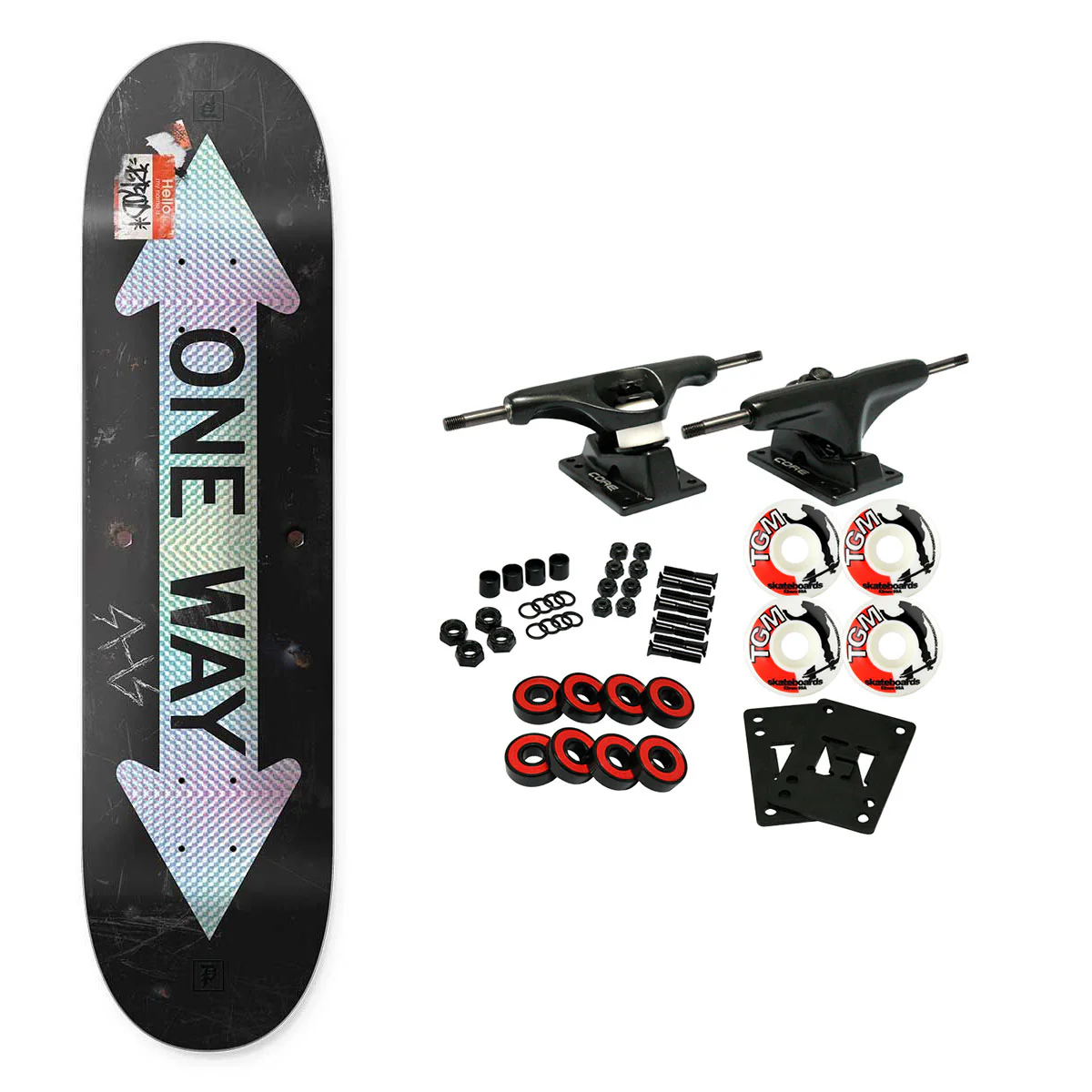 Primitive Skateboard Complete Rodriguez One Way Twin 8.5" x 32"