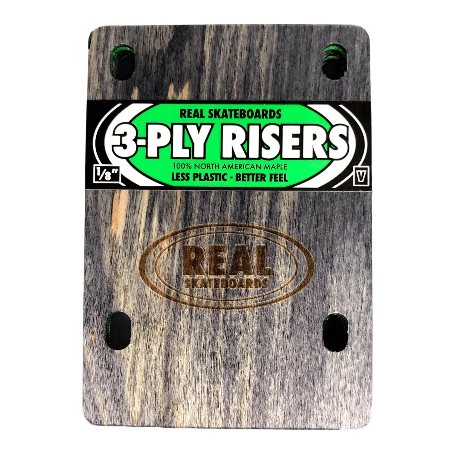 Real Skateboard Risers Wood 3-Ply Venture Truck Fit 1/8" (Pair) Maple