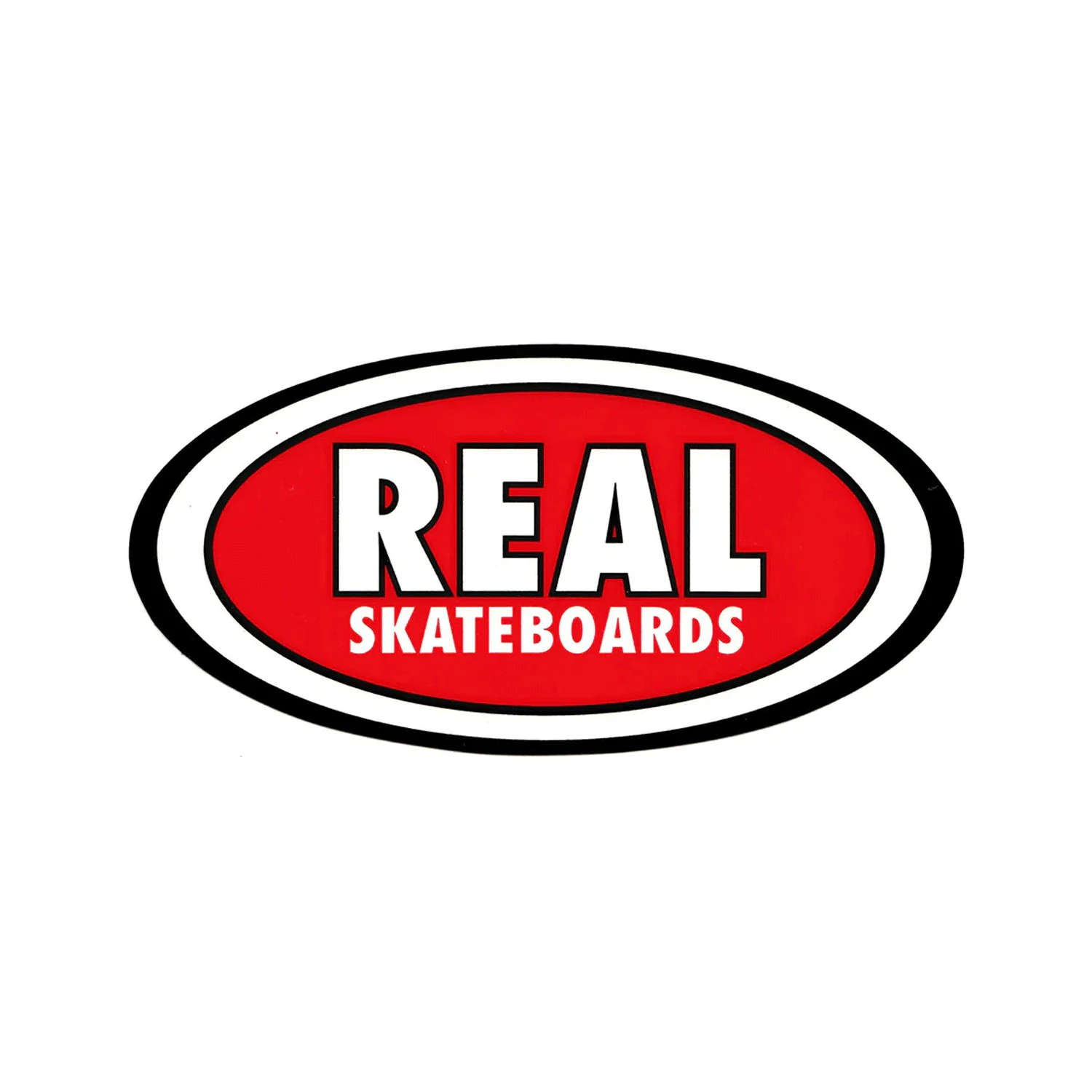 Real Skateboard Sticker Oval Red 3.75" x 7.25" 5-Pack - Image 2