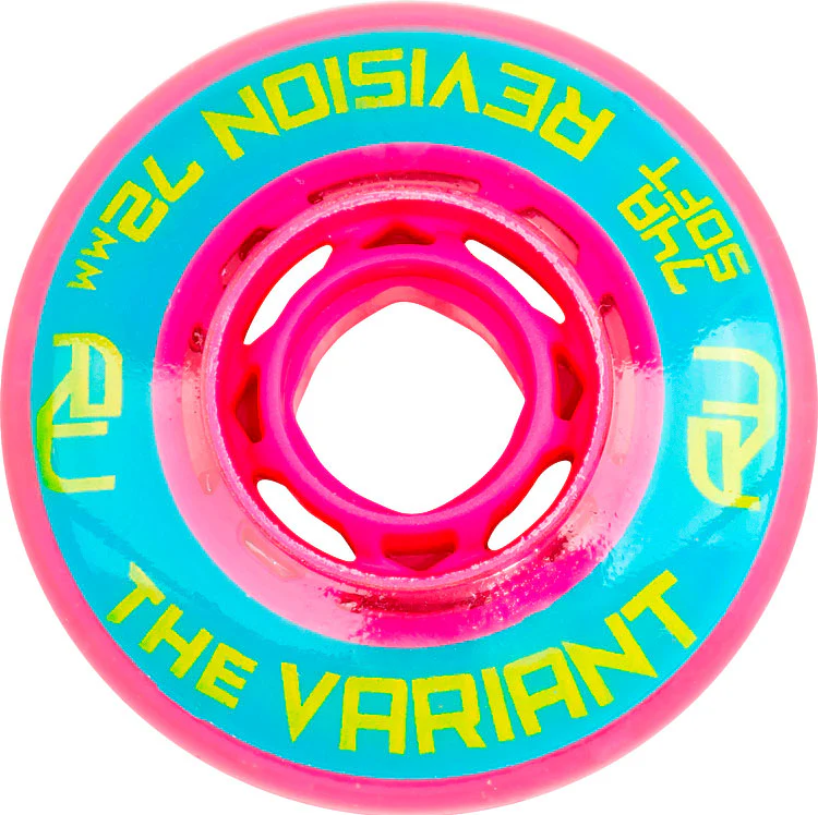 Revision Roller Hockey Wheels Indoor 72mm Variant Soft 74A 4-Pack - Image 2