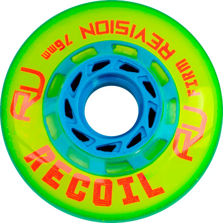 Revision Roller Hockey Wheels Indoor 76/80 HiLo Recoil Firm Yellow 8-Pack - Image 2