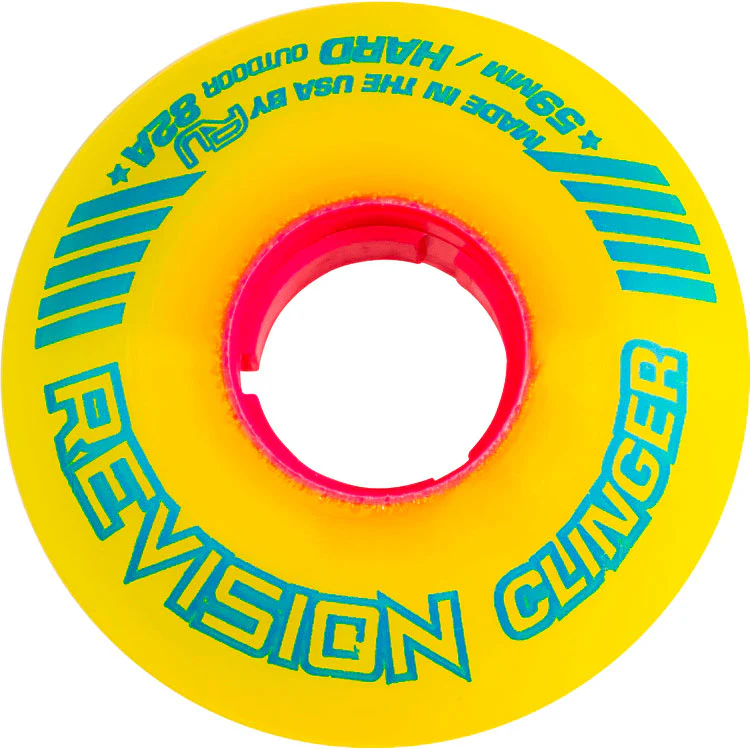 Revision Roller Hockey Wheels Outdoor 59mm Clinger 82A Yellow 8-Pack - Image 2