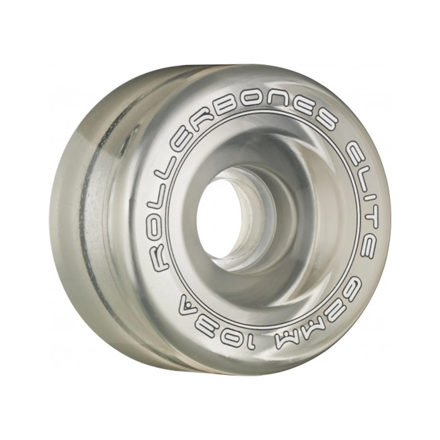 Rollerbones Quad Skate Wheels 62mm x 30mm Elite 103A 8-Pack Clear - Image 2