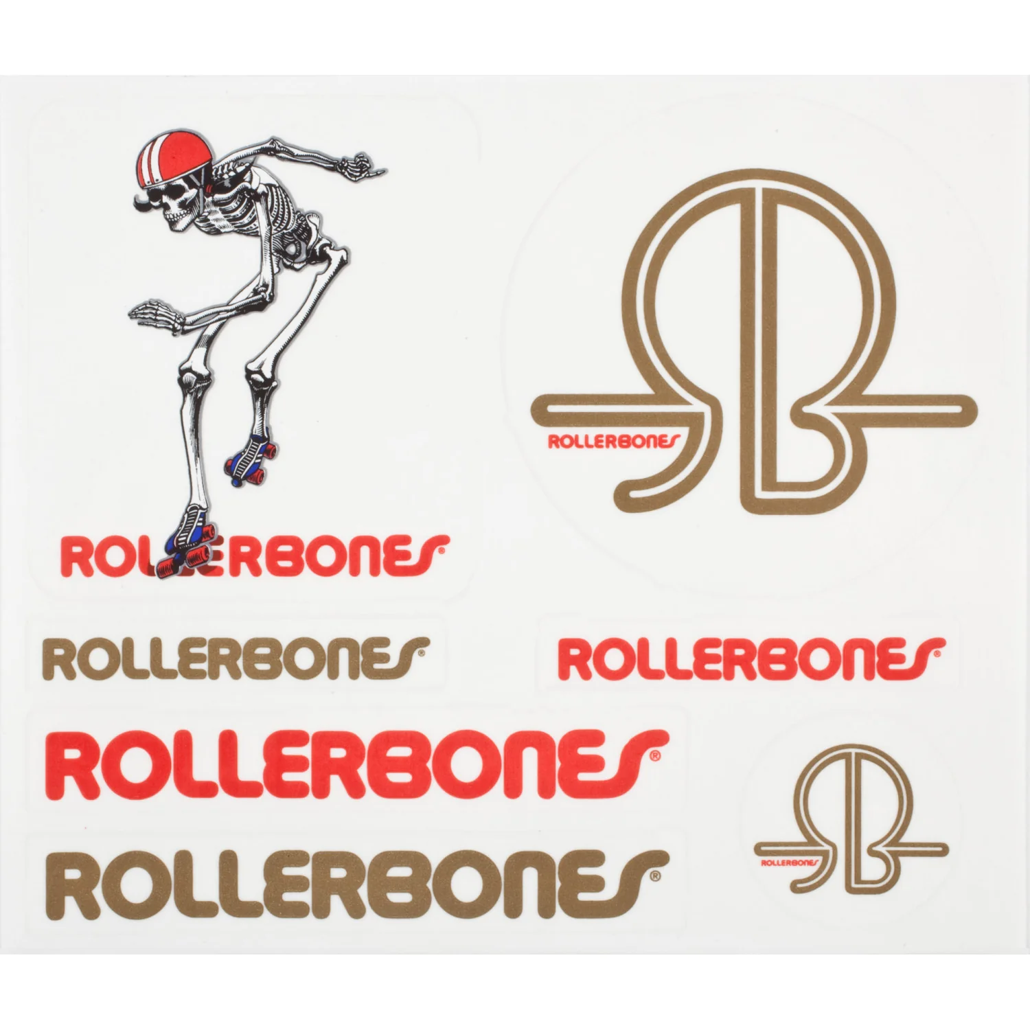 Rollerbones Sticker Derby Skeleton Sticker Sheet