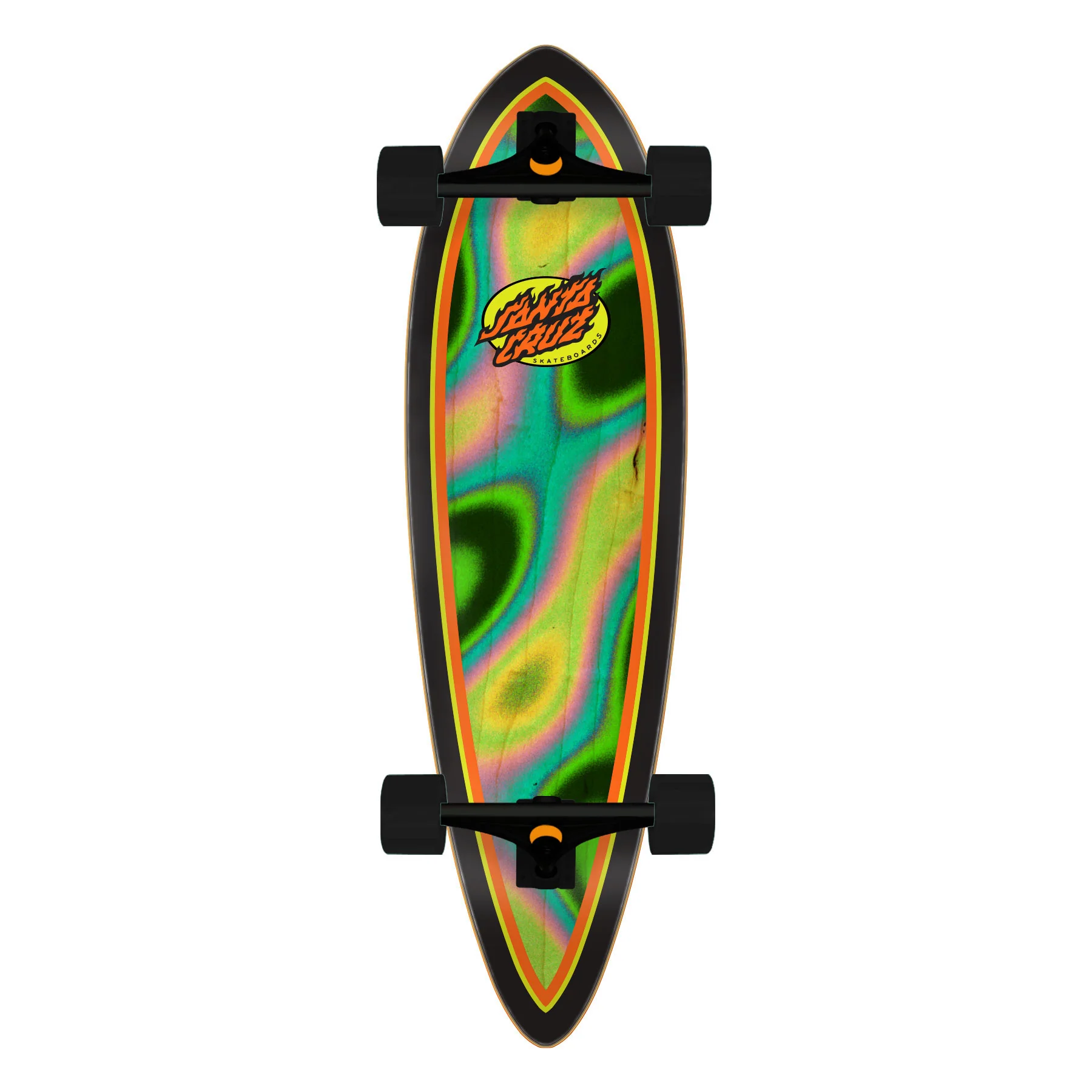 Santa Cruz Longboard Complete Oval Flame Lava Dot Pintail 9.20" x 33" - Image 2