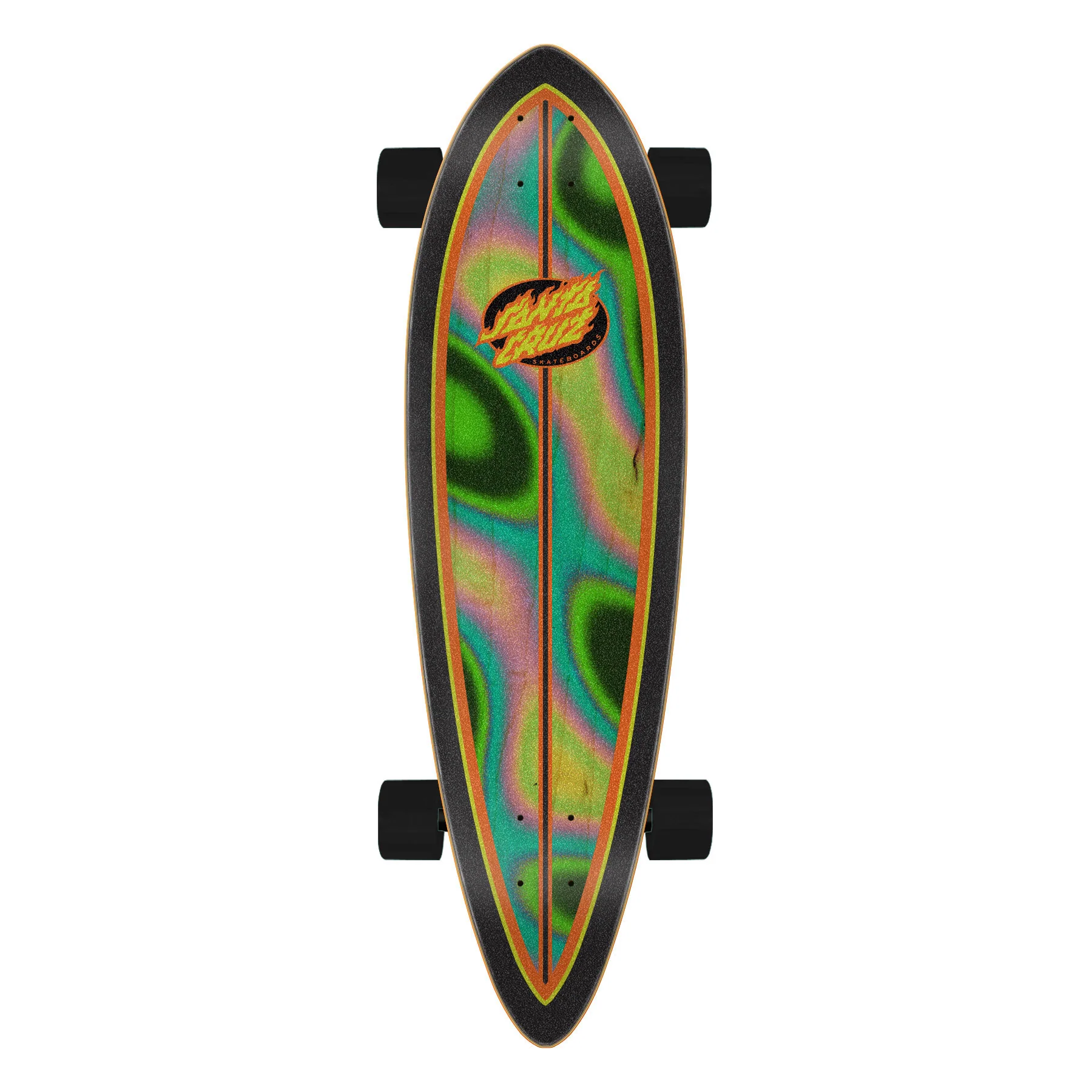 Santa Cruz Longboard Complete Oval Flame Lava Dot Pintail 9.20" x 33" - Image 3