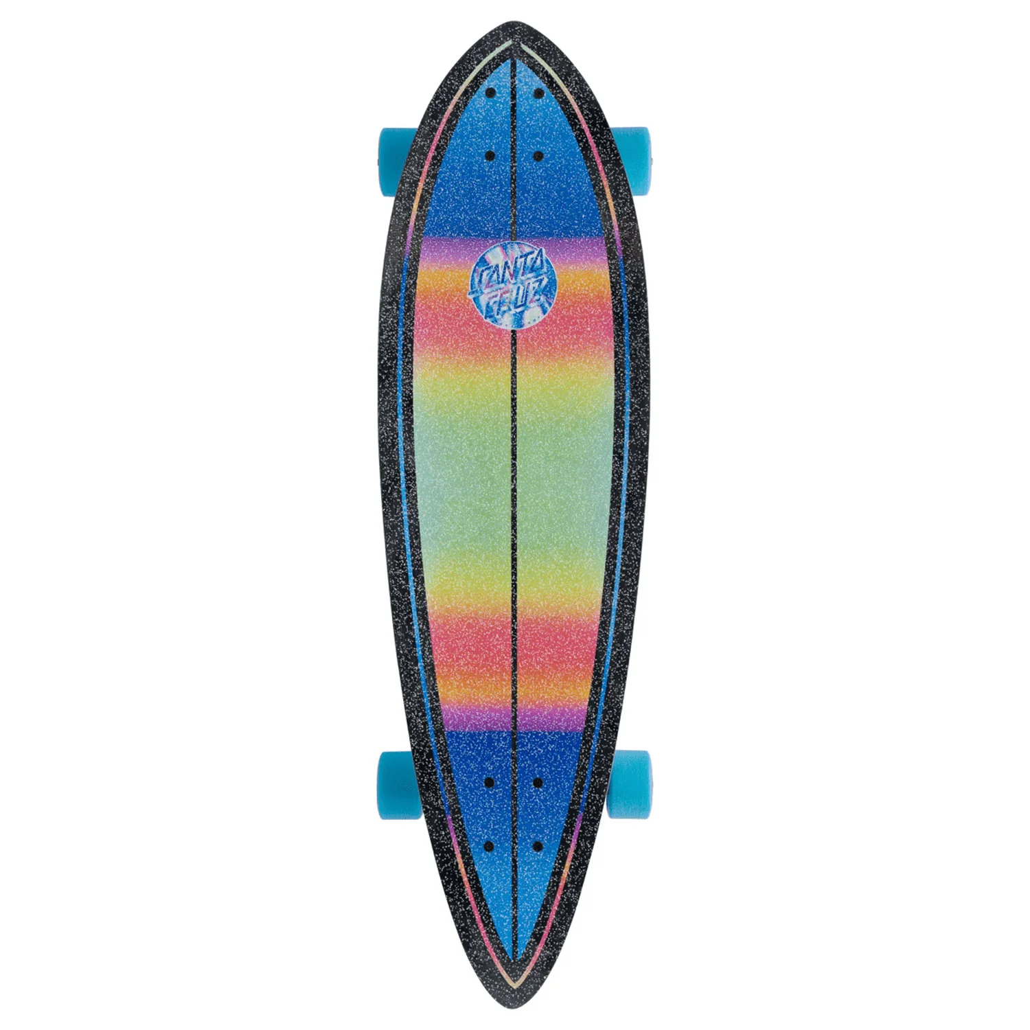 Santa Cruz Longboard Iridescent Dot Pintail Black 9.2" x 33" - Image 2