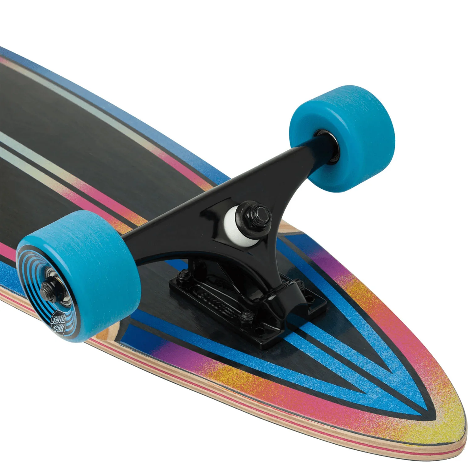 Santa Cruz Longboard Iridescent Dot Pintail Black 9.2" x 33" - Image 4