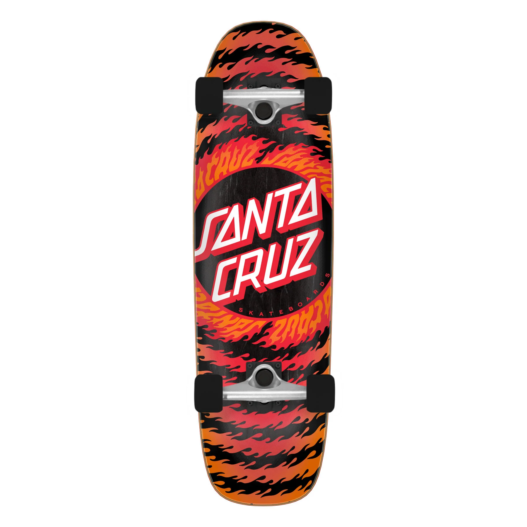 Santa Cruz Skateboard Cruiser Complete Flame Ringed Dot Street 8.4" x 29.4" - Image 2