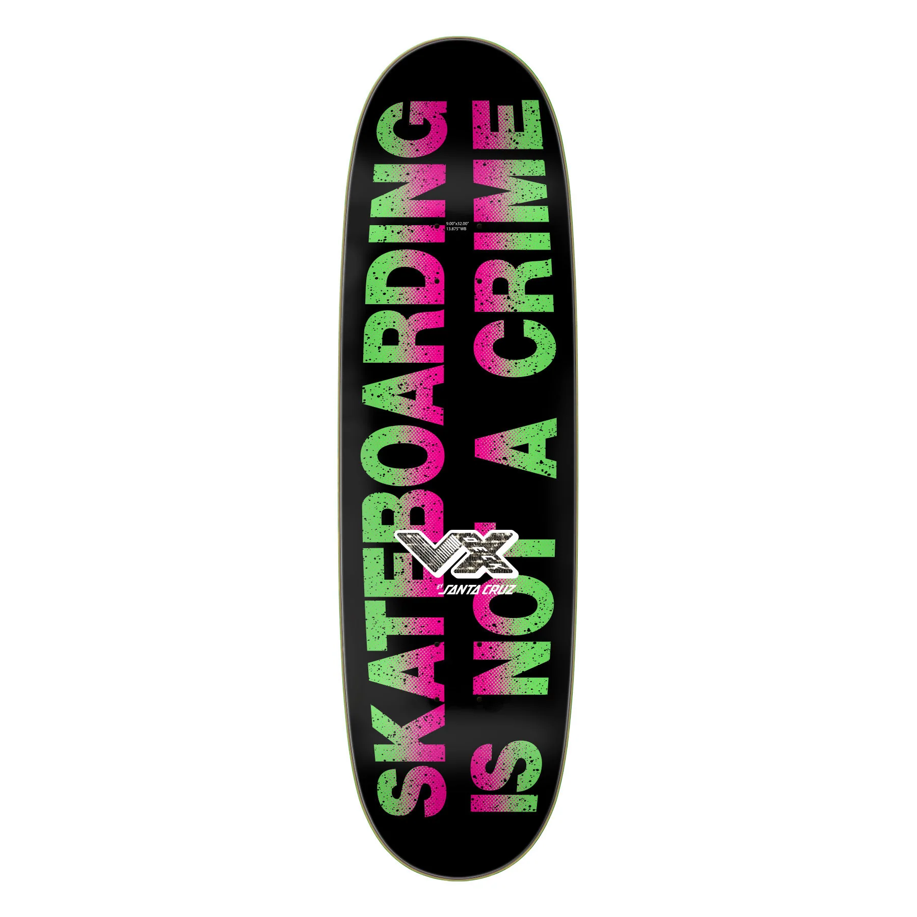 Santa Cruz Skateboard Deck Kendall Street Art Collage VX 9.0" x 32" - Image 2