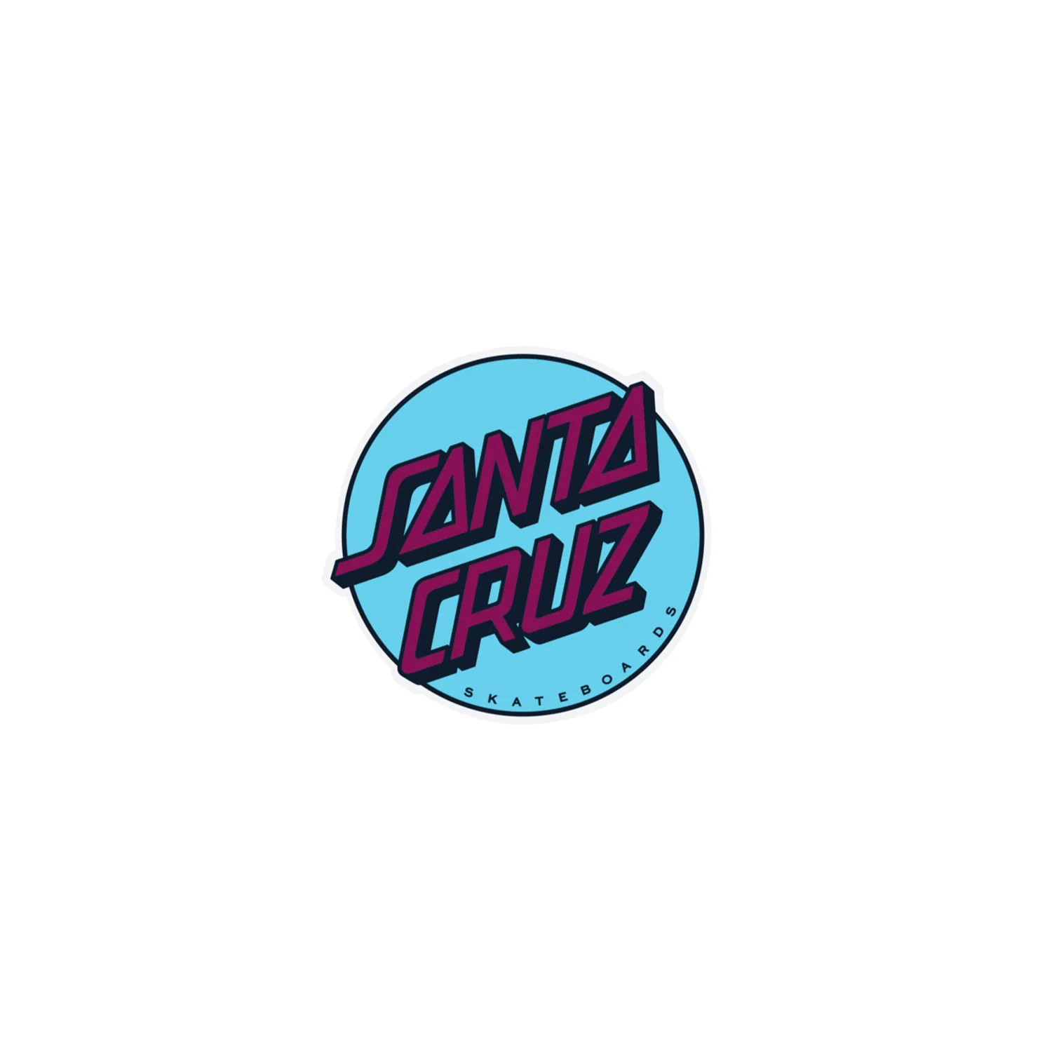 Santa Cruz Skateboard Mylar Stickers Other Dot Blue/Purple 3" 5-Pack - Image 2