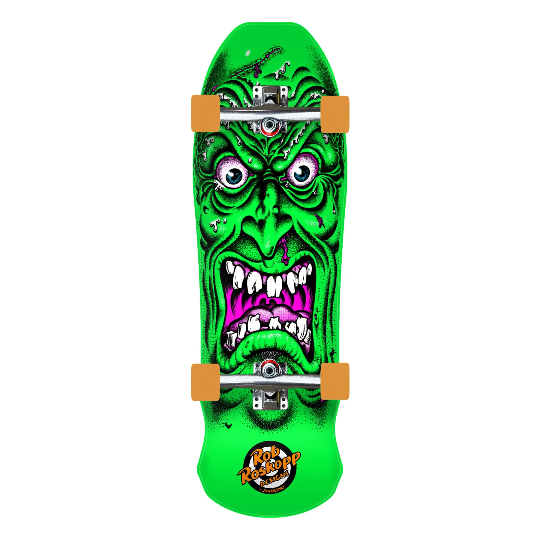 Santa Cruz Skateboard Old School Rob Roskopp Face Green 9.5" x 31" - Image 2