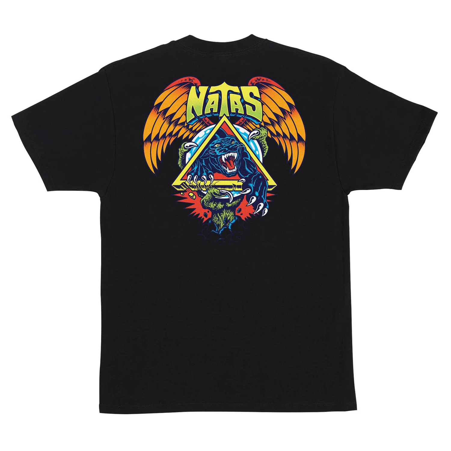 Santa Cruz Skateboard T-Shirt Natas SC Panther Black