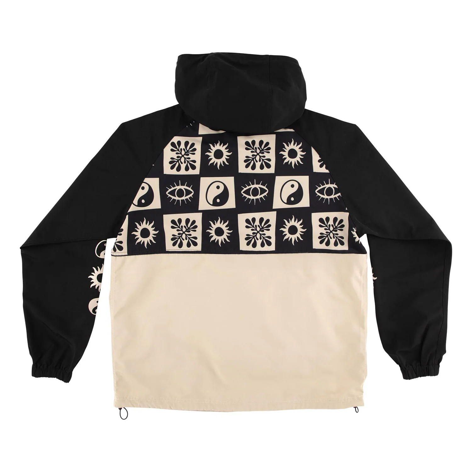 Santa Cruz Skateboards Coat Strange Check Anorak Jacket Black/Tan - Image 2