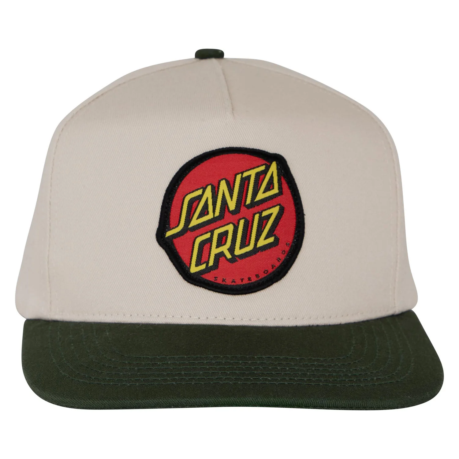 Santa Cruz Skateboards Hat Classic Snapback Natural/Forest - Image 3